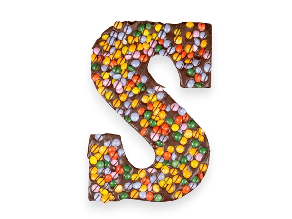 Chocoladeletter smarties puur groot