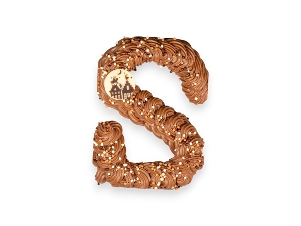 Chocoladeletter gespoten