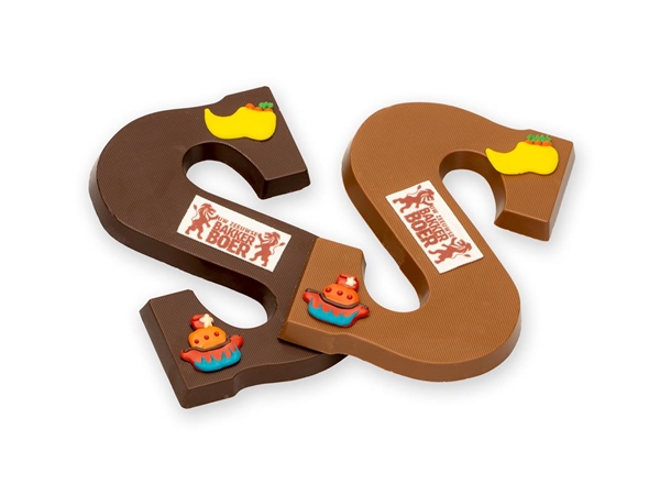 Chocoladeletter met logo (zie info)