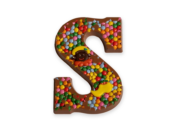 Chocoladeletter met smarties (zie info)