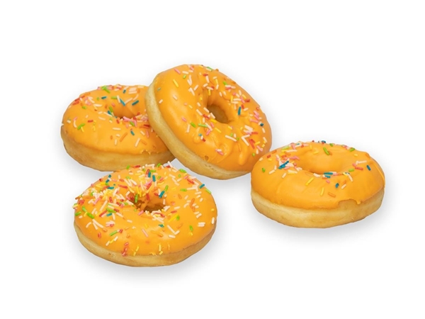 Oranje donut&nbsp;4 stuks